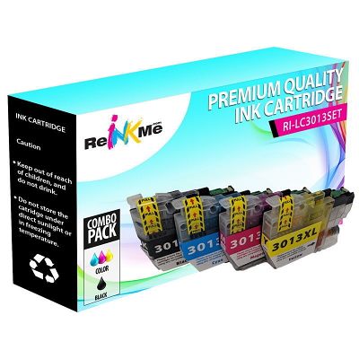 Brother LC3013BK LC3013C LC3013Y LC3013M XL Compatible Ink Cartridge Set