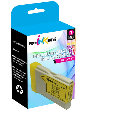 Brother LC51Y Yellow Compatible Ink Cartridge