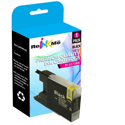 Brother LC75BK Black XL Series Compatible Ink Cartridge
