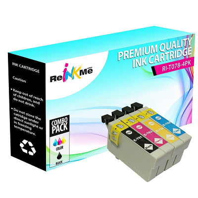 Epson 78 Black & 3 Color Ink Cartridges Set - Remanufactured