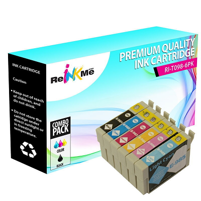 Epson 98 Black & 5 Color Ink Cartridges Set - Remanufactured