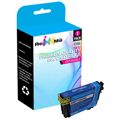 Epson T702XL T702XL220 Cyan Ink Cartridge - Remanufactured