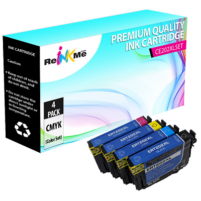 Epson T202XL Black & Color Ink Cartridge Set - Remanufactured