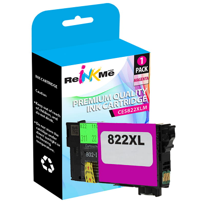 Epson 822XL T822XL330 Magenta Ink Cartridge - Remanufactured