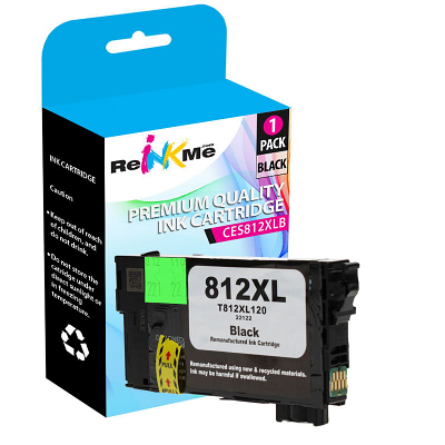 Epson 812XL T812XL120 Black Ink Cartridge - Remanufactured