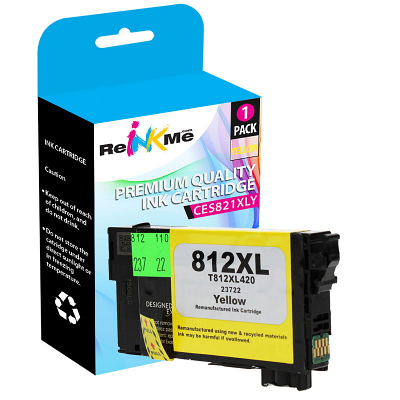 Epson 812XL T812XL420 Yellow Ink Cartridge - Remanufactured