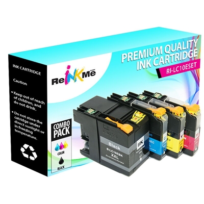 Brother LC10EBK LC10EC LC10EY LC10EM Compatible Ink Cartridges