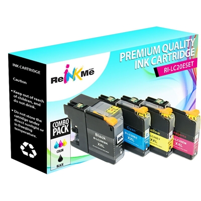 Brother LC20EBK LC20EC LC20EY LC20EM Compatible Ink Cartridges