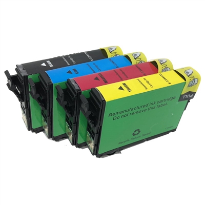 Epson T288XL Black & 3 Color Ink Cartridges Set - Remanufactured