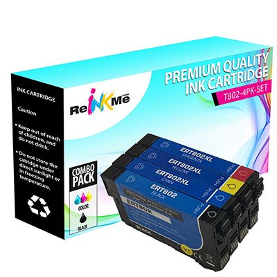 Epson 802 Black & 802XL Color Remanufactured Ink Cartridge Set