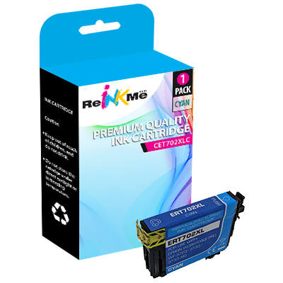 Epson T702XL T702XL220 Cyan Ink Cartridge - Remanufactured