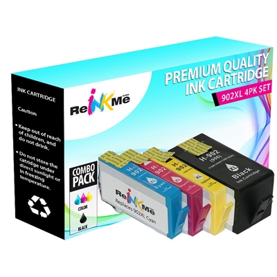 HP 902XL Black & 3 Color Compatible Ink Cartridge Set
