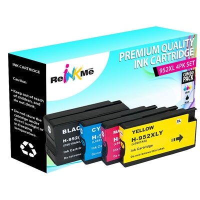 HP 952XL Black & 3 Color Compatible Ink Cartridge Set