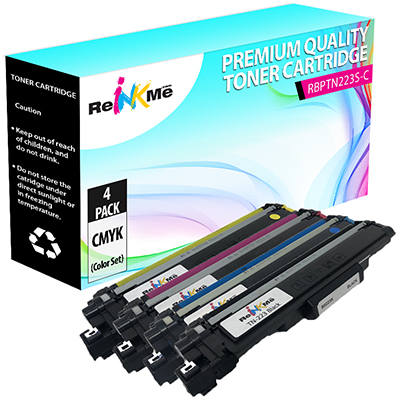 Brother TN-223 K/C/M/Y Compatible Toner Cartridge Set (Chip Included)
