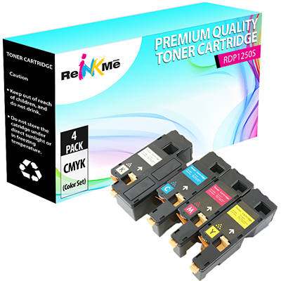 Dell 1250C Black & Color Compatible Toner Cartridge Set