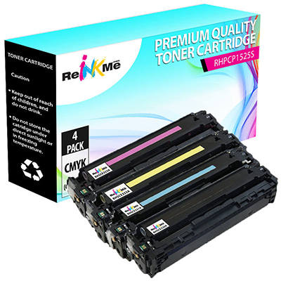 HP 128A Compatible Black & Color Toner Cartridge Set