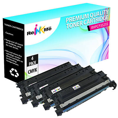 HP 504X Black & 504A Color Compatible Toner Cartridge Set