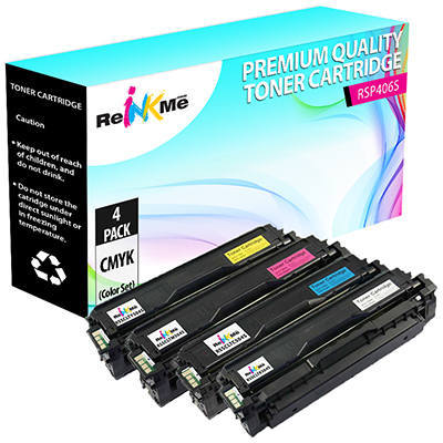 Samsung 406S Compatible Black & Color Toner Cartridge Set