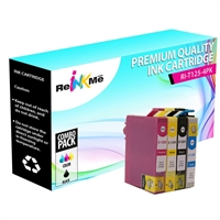 Epson 125 Black & 3 Color Ink Cartridges Set - Remanufactured