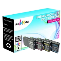 Epson 676XL Black & 3 Color Ink Cartridges Set - Remanufactured