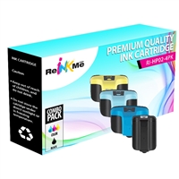 HP 02 Black & 3 Color Compatible Ink Cartridge Set