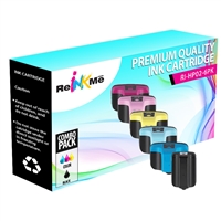 HP 02 Black & 5 Color Compatible Ink Cartridge Set