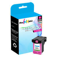 HP N9J91AN 64XL Tri Color High Yield Compatible Ink Cartridge